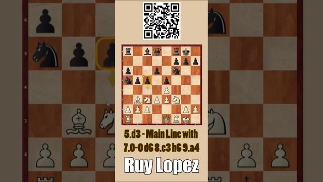 || Ruy Lopez || 5.d3 - Main Line with 7.0-0 d6 8.Nc3