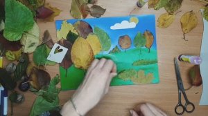 Аппликация на тему "Осень". Поделка на тему "Осень". Осенний лес.