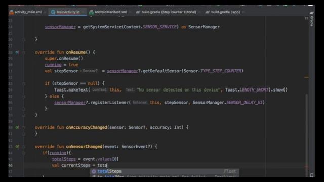 How to create a Step Counter_Pedometer App in #Android Studio #(Kotlin 2021) смотреть онлайн