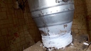 Печь из котла КЧМ,демонтаж секции,вентиляция туалета(унитаза),вытяжка на кухню