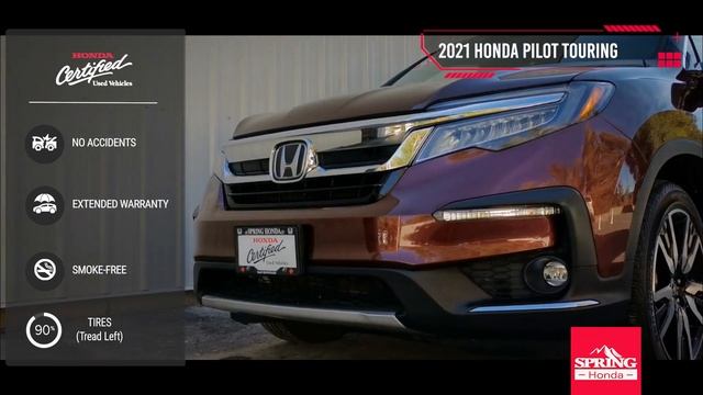 2021 Honda Pilot Touring - B12190 - Spring Honda смотреть онлайн