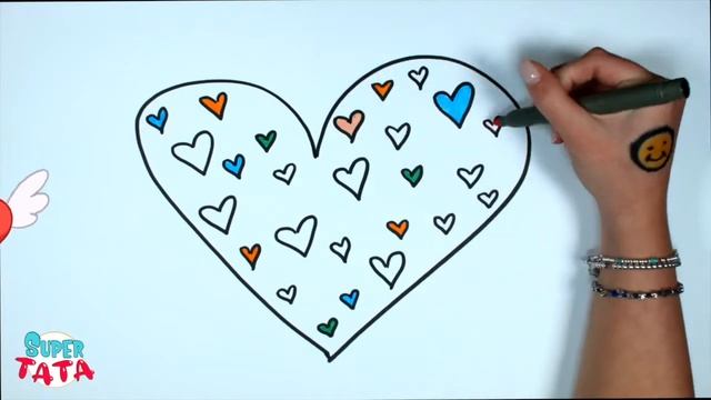 РАЗНОЦВЕТНЫЕ СЕРДЦЕ И СЕРДЕЧКИ - Рисунки для малышей!