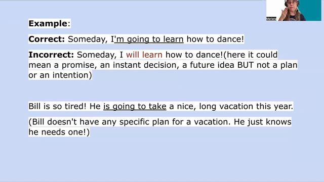 FUTURE PLANS, INTENTIONS AND ARRANGEMENTS