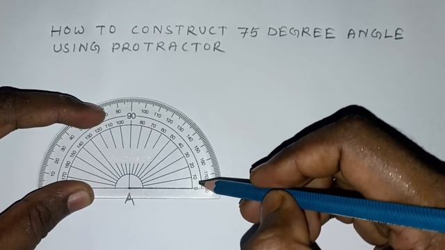 How to construct 75 degree angle using protractor смотреть онлайн