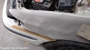 Ремонт переднего крыла, Мазда 626