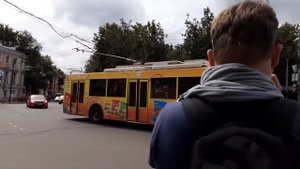 "Друг за другом"! Троллейбусы ЗиУ-682Г и Тролза 5275.00 "Оптима" в Ярославле!! Маршруты 1 и 7
