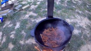 ПЛОВ УЗБЕКСКИЙ В КАЗАНЕ НА КОСТРЕ ( Дачный )