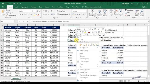 Introduction to Pivot Table in Excel (Data Drill down in Pivot Table)