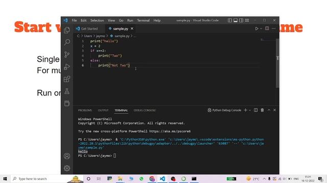 Hello World Python Program in Hindi