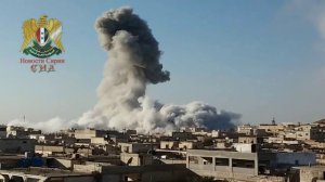 Сирия. Авиаудар по укрытию террористов в городе Алеппо