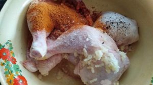 Окорочка с картошкой в рукаве