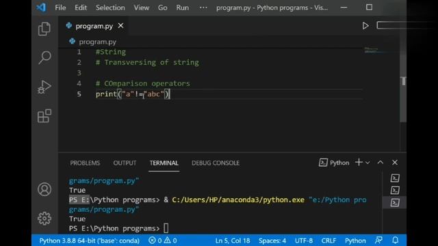 ➊➍-PYTHON TUTORIALS|??????| Slicing|String Operators|Membership operators|Comparison operators|