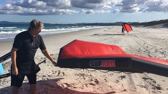 Learn to Wingsurf / WingFoil...with our RED Boardriders ZAP wing.