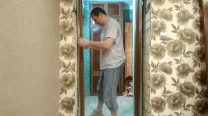 установка межкомнатных дверей. Проем 46 см. доборы с двух сторон.