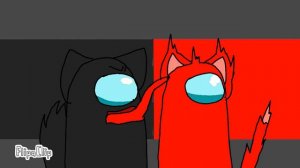 sizo meme //among us // white x blue , black x red , oreng x green