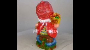 Божья коровка с корзиной цветов. Садовые фигуры пластиковые из полистоуна от "Эльф"