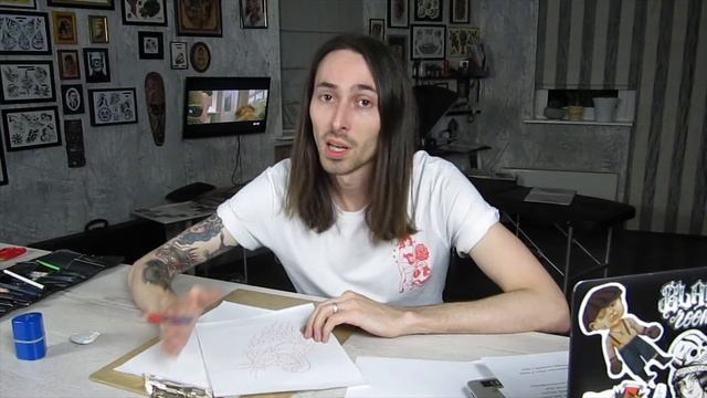 KHIMZ TATTOOER TIZER / РИСУЮ СВОБОДНЫЙ ЭСКИЗ смотреть онлайн