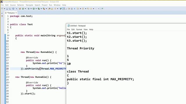 Multi Threading Part-12 | Thread Program | Thread Priority  | Thread  In Java Hindi - 153