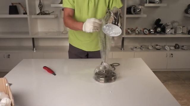 Сборка светильника Arte lamp A2214LT-1SS LUNED смотреть онлайн