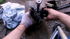 замена переднего ступиченого подшипника MAZDA demio DW3W с подбором шайбы