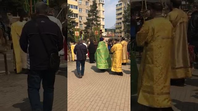 Крестный ход по городу на Вербное Воскресение