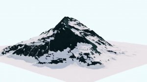 3D model snow mountian