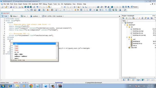 Học bootstrap 4 - Bài 1 Cài đặt và giới thiệu về Bootstrap 4 Alpha смотреть онлайн