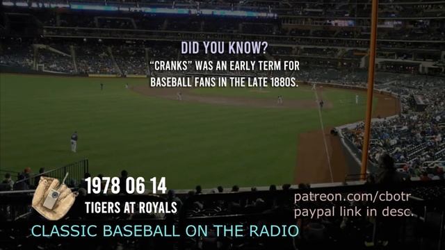 Donation Drive Thursday Game 1 - 1978 06 14 Tigers at Royals Vintage Baseball Old Time Radio смотреть онлайн
