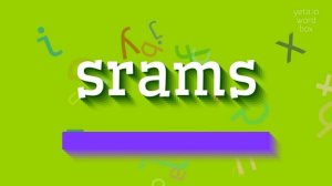 HOW TO SAY SRAMS? #srams