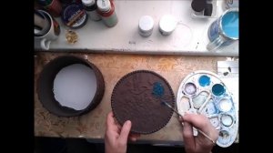 Декор шкатулки кружевом под бронзу. Diy