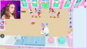 ПОСТРОИЛА КАФЕ *ХЕЛЛОУ КИТТИ* в ROBLOX ! ? Hello Kitty Cafe Роблокс