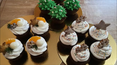 Шоколадные кексы на кефире Новогодние кексы Украшение кексов