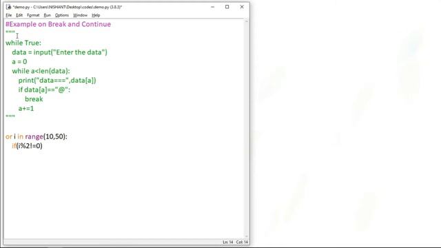 Basic Python Lecture 45 - Example with Break and Continue ||Python in hindi|Best Python Lectures|