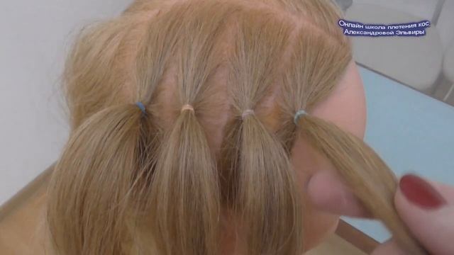 Детская причёска из косичек. Простой способ заплести