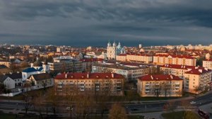 Grodno/Hrodna, Belarus. Гродно, Беларусь. Аэросъемка 4к