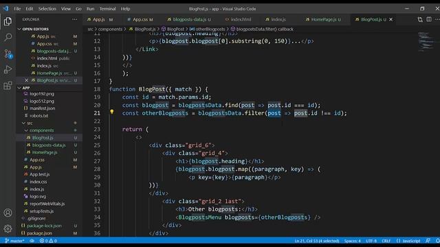 How to explain JavaScript filter in React application?