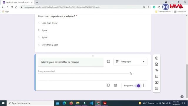 How to Create Job Application form on Google Forms | Registration Form Google Docs