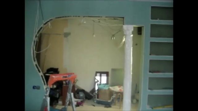 Перегородка из гипсокартона с подсветкой и полками для книг смотреть онлайн