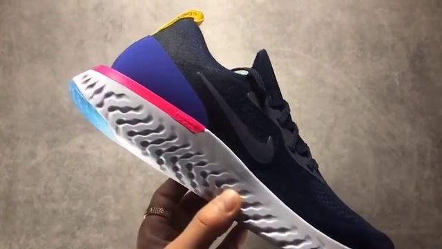 Nike Epic React Flyknit AQ0067 004 Carbon Blue Mens Womens Footwear смотреть онлайн