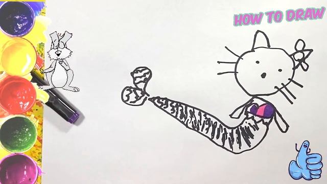 как нарисовать русалочку | लिटिल मरमेड की ड्राइंग | 小美人鱼的绘画 | Drawing of the little Mermaid смотреть онлайн