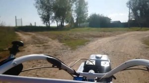 Первый выезд на мотоблоке с прицепом
