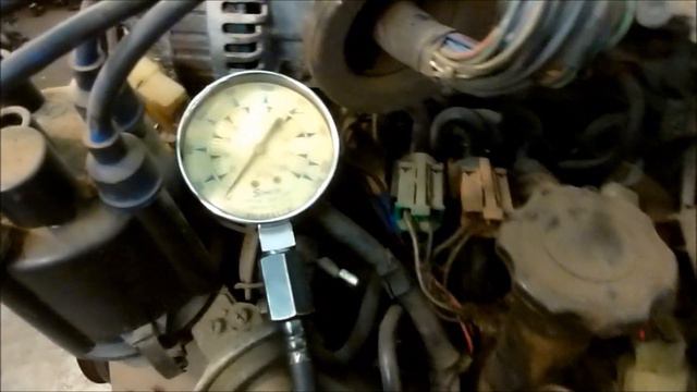 Mazda RX7 13b rotary engine compression test