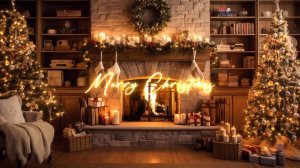 ?? Cozy Christmas Ambience 2024 ? Christmas Piano Instrumental Music with Cracking Fireplace ??