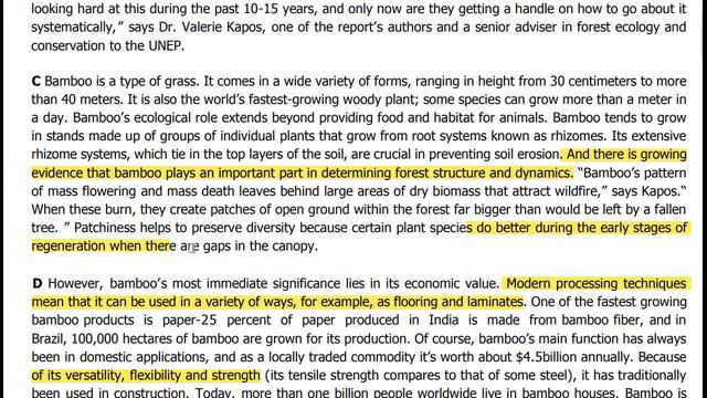 A wonder plant academic reading answer discussion with locations.