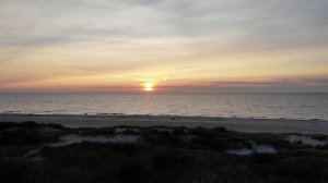 Обзор Янтарный, на берегу Балтийского моря, с высоты птичьего полёта, Калининградская область