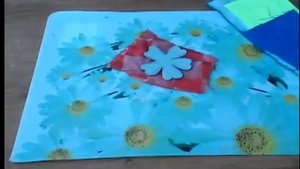 мастер класс Аппликация из ткани Ваза с цветами