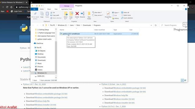 3. python 3.9.1 install windows 10/ 8 /7| django course | python django tutorial | django project