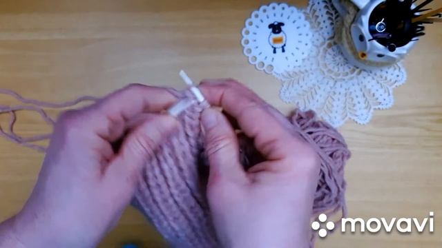 Полупатентная резинка по кругу спицами МК.для начинающих