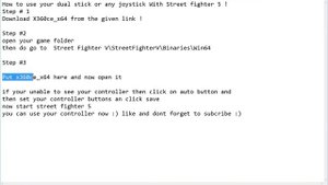 getting your gamepad or dual stick joystick working in Street fighter 5 100% working