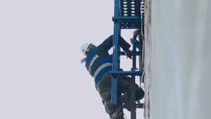 Монтаж пожарной лестницы П1-2